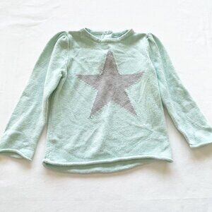 Crazy 8 Light Green Star Sweater size 3T
